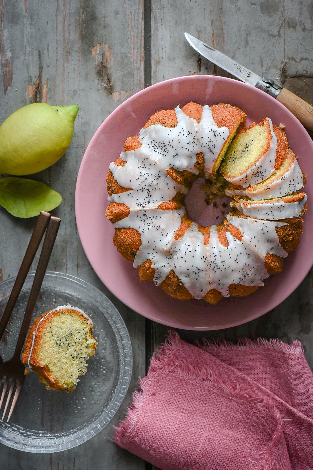 plumcake marmorizzato al limone con bagna al limone