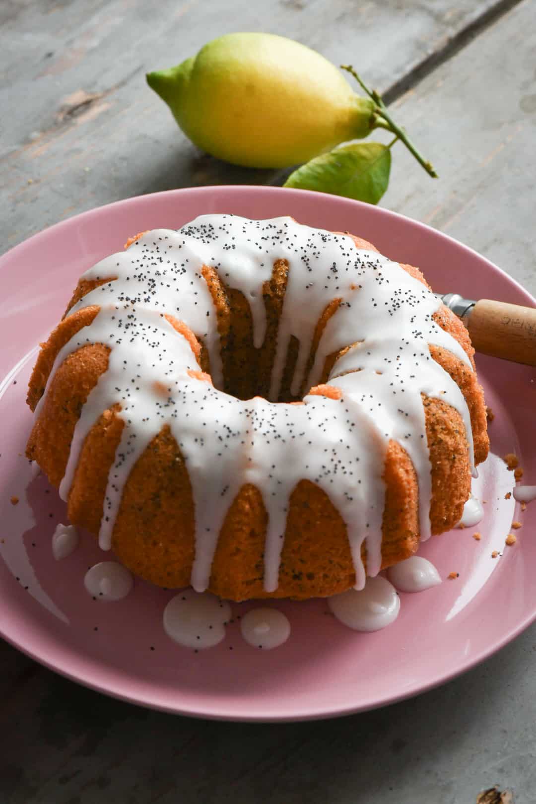 plumcake marmorizzato al limone con bagna al limone